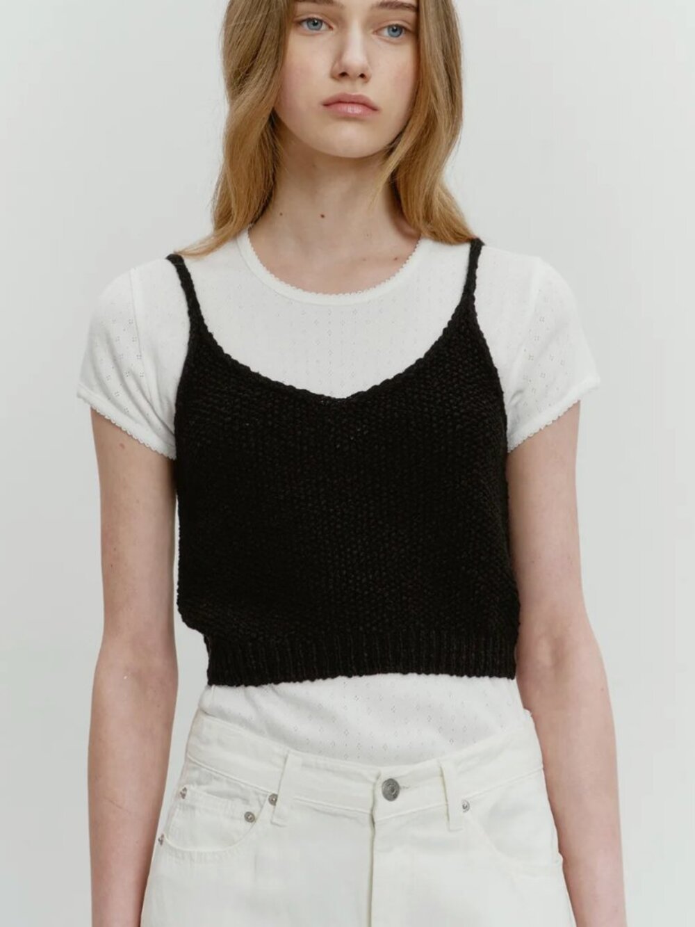 Dunst Sleeveless Knit Top Black (Small)